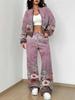 Ethnic Style Printing 1116 New Autumn and Winter New European Beautiful Woman Suit