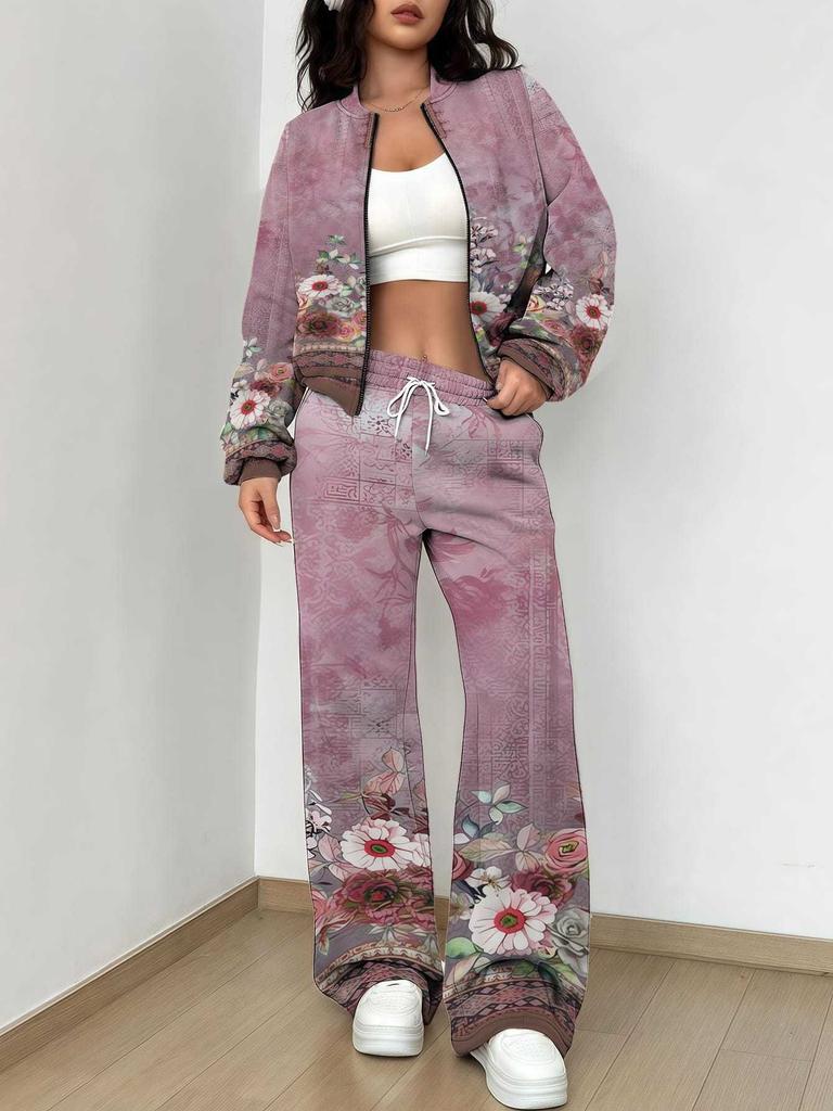 Ethnic Style Printing 1116 New Autumn and Winter New European Beautiful Woman Suit
