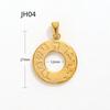 Trendy 18k PVD Gold Plated Stainless Steel Single Charm Pendant Heart Key Flower Star Design for Fashion Jewelry Necklaces