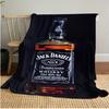 Jack Daniel's Koc Pluszowy Miękki Wygodny na Wszystkie Pory Roku Koc na Sofę Biuro Drzemki Koc Podróżny Zewnętrzny Idealny Prezent