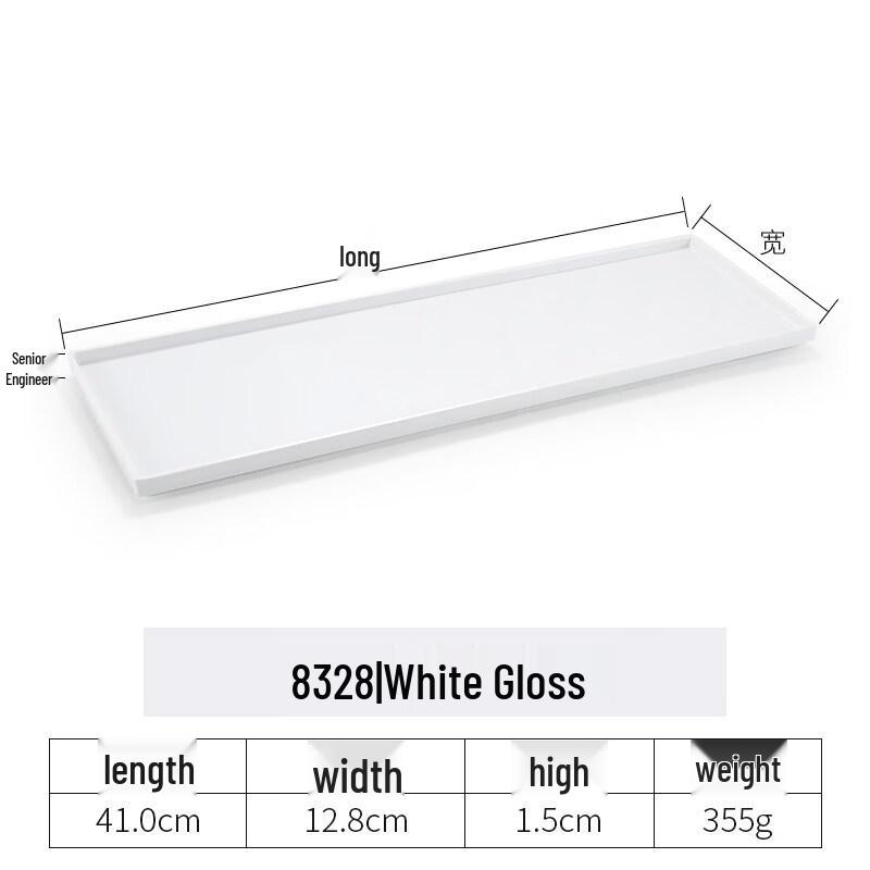 Melamine Narrow Long Serving Tray (5-Pack)
