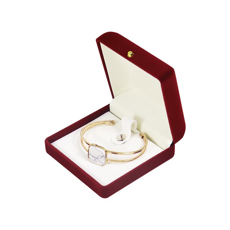 Flanelová úložná krabička na šperky na prsteny, náušnice, náhrdelníky, přívěsky a náramky