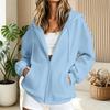 Women's Long Sleeve Zip Up Hoodie with Front Pockets Casual Sweatshirt
