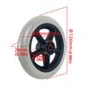 Ruota anteriore per sedia a rotelle da 5 pollici, resistente, antiscivolo, per carrello della spesa, ruota di ricambio con pneumatico pieno, ruota per carrello da viaggio