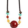 Cinnabar pendant, birthstone accessory for women, natural raw mineral red cinnabar necklace jewelry