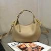 New Leather Large Bag Temperament Handbag, Single Shoulder Diagonal Cross Handbag, Women's High-end Sense, Top Layer Cowhide Women's Bag