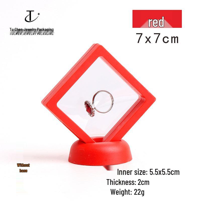 Red Jewelry Display and Storage Box for Earrings and Pendants