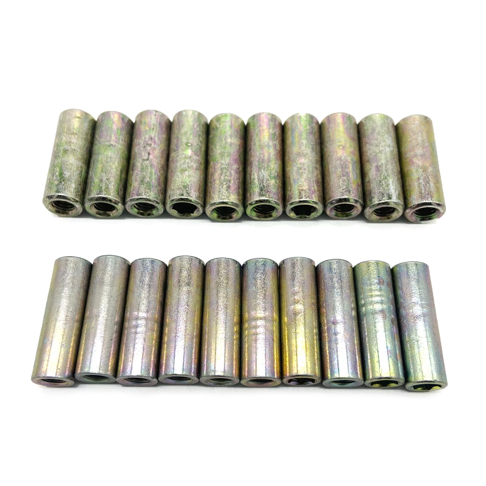 

20Pcs Guitar Truss Rod Nut M8 Metric Thread Bass Guitar Truss Rod Nut Replacement Pack Electric Guitar Buckle Connector