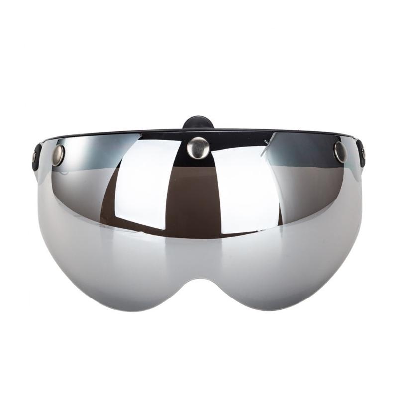 Universal Motorbike Retro Pilot-Style Standard 3 Snap-Button Visors Up Down