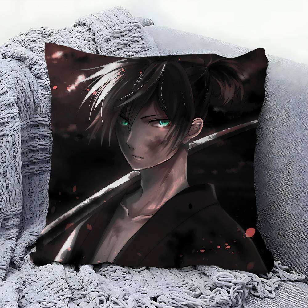 N-Noragami Cartoon Animation Office Cushion Pillowcase Car Cushion Cover45X45CM Lumbar Pillowcase Sofa Pillowcover