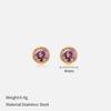 Simple Crystal Stud Earrings Fashion Women December Birthstone Colorful Diamond Earrings for Girls Gift