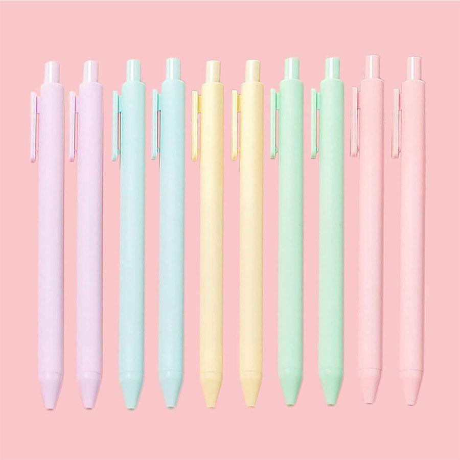10 Pcs/Set Kawaii Candy Colored Gel Pen Creative Macron Color Series Student Writing School Office Supply Stationery