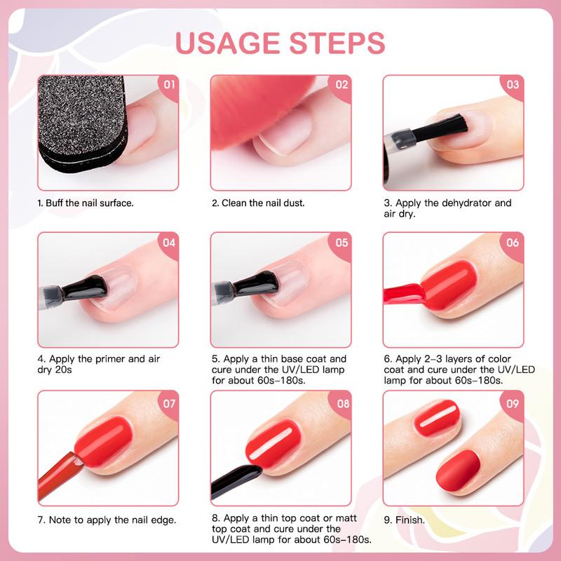 ROSALIND 150 Colors Mini Nail Gel Polish Soak Off UV Gel Nail Polish Long Lasting Base Top Gel Polish Temperature Cat Eye Glitter Nail Gel Glue
