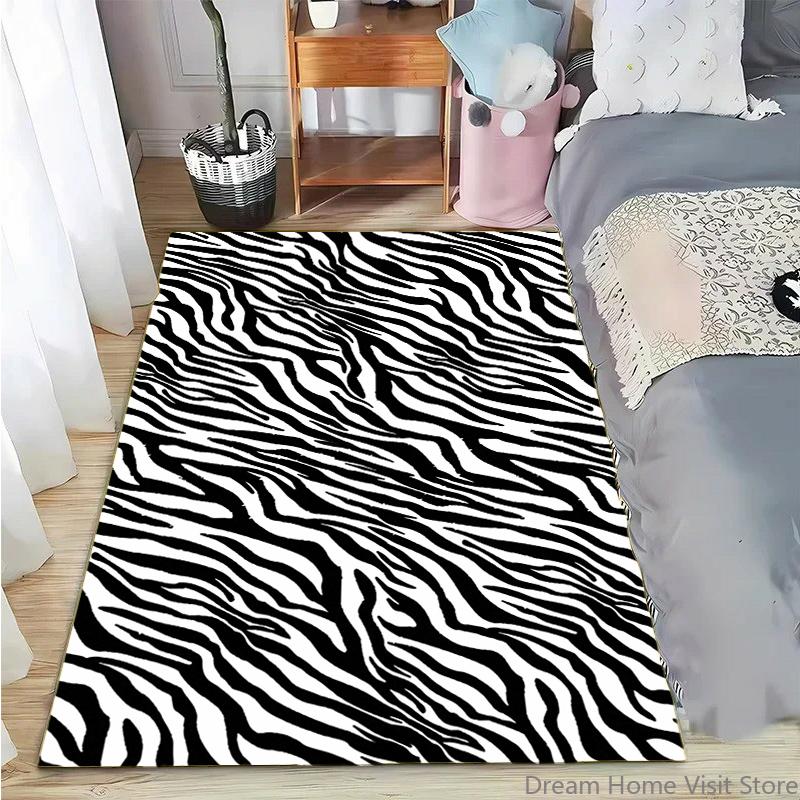 Leopard Print Printed Texture Fur Carpet For Living Room Panther Wild Tiger Lion Area Large Rug Non Slip Bathmat Home Decor Mat