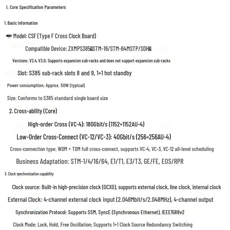 ZTE ZXMP S200/S330/S385 SDH Optical System Modules