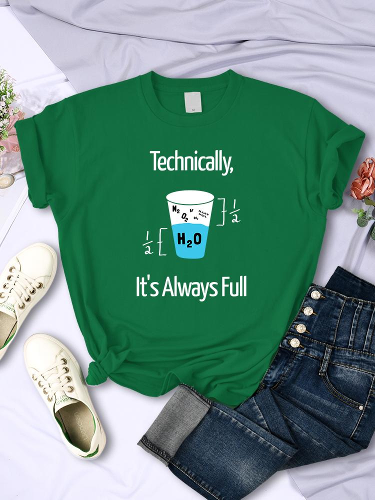 

Technically It S Always Full Scientific Experiment T Shirts For Women Creative O-Neck Casual Tee Clothing Breathable Womans Tops 4XL