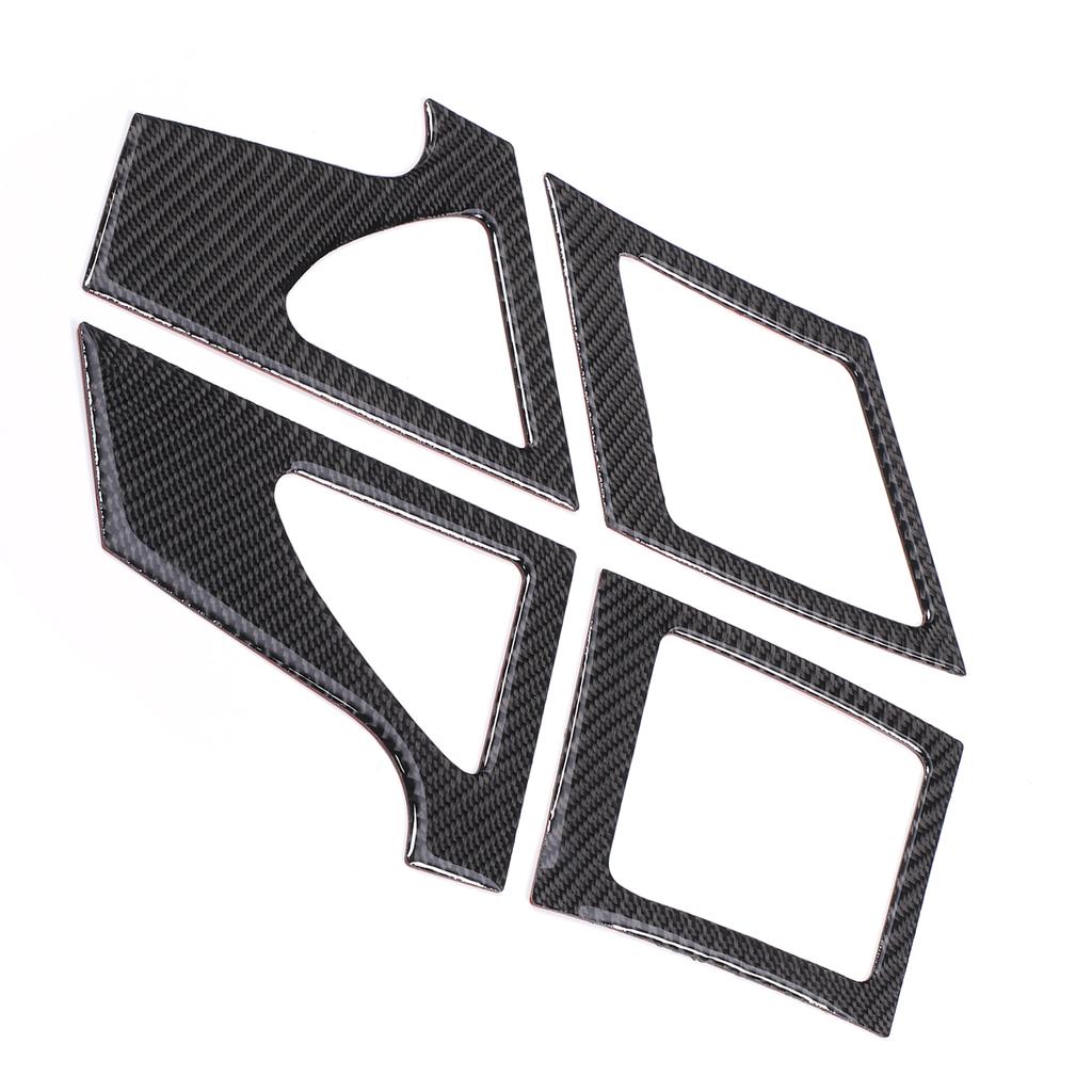 4 Stück Armaturenbrett Luftausströmer Abdeckung Auslass Kohlefaser Zierleiste Links Rechts Passend für Mitsubishi Lancer 2008-2016