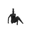 Creative Metal Abstract Human Sculpture Black Person Bedroom Study Ornament Living Room Decoration Art Home Decor Accessories
