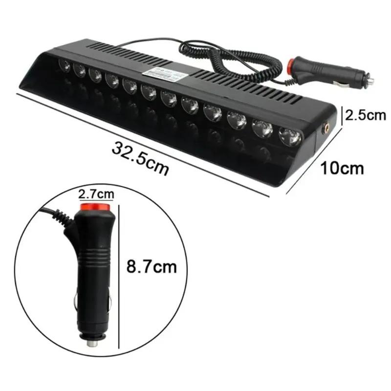 1PC 12 LED Windshield Trailer Vehicle Indic Car Strobe Lights Flashing Warning Signal Waterproof Emergency Strobe