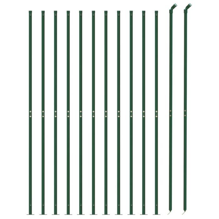 VidaXL Clôture en Treillis Métallique avec Bride, Panneau de Clôture Décoratif, Barrière de Protection Jardin Patio 154172