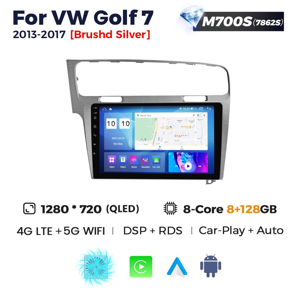 Navifly 2 Din Android Autoradio 10 Zoll Für Volkswagen VW Golf 7 2013-2017 Kabelloses Carplay Auto Multimedia Video Player DSP RDS