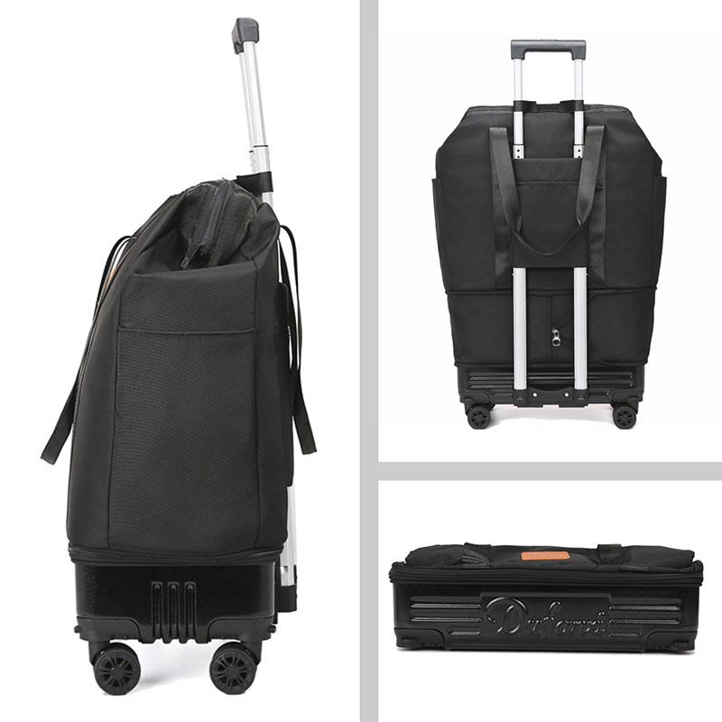 New Trolley Bag Detachable Universal Wheel Luggage Folding Storage Boarding Bag Expandable Suitcase Check-in Bag