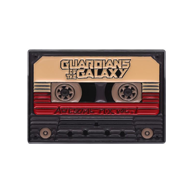 Retro-Kassetten-Metallbrosche - Musik-Thema Legierungsabzeichen Pin