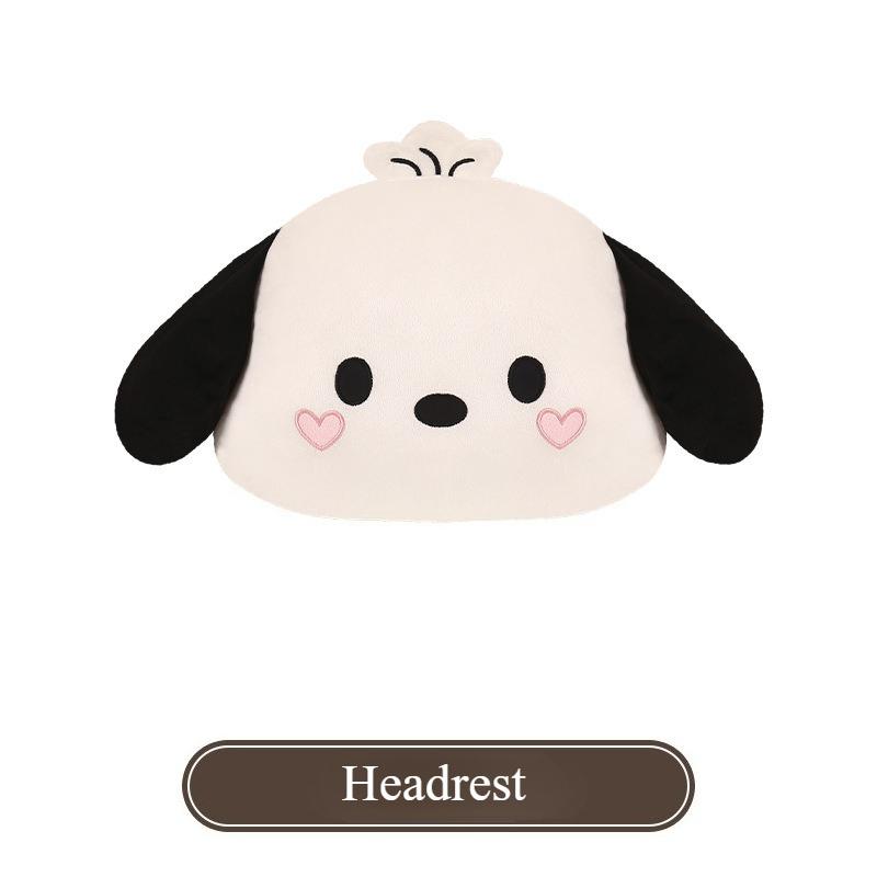 Cute Dog Car Seat Cushion Universal Four Seasons Breathable Half Pack Cartoon Rear Single Seat Cover Seat Accessories