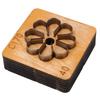 Leather Cutting Mold with   Wood Base Flower Shape Punching Die for Making Keychain Bag Decoration