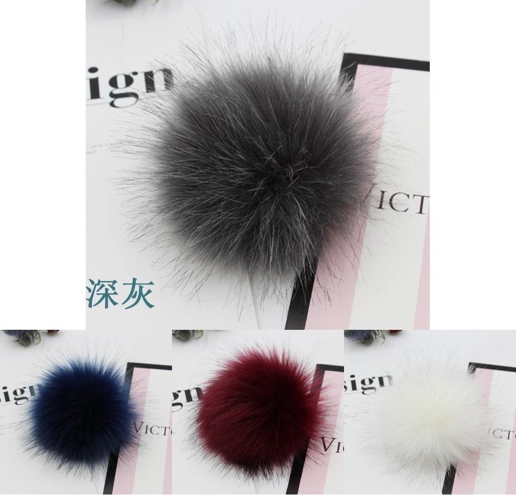 High-quality Artificial Fur Pom Poms Ball For Trendy Knitting Beanie Hats Accessories