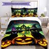 Halloween Bedding Set Breathable Duvet Cover with Pillowcases Decorative Bed Linen for Bedroom Home Decoration Birthday Gift