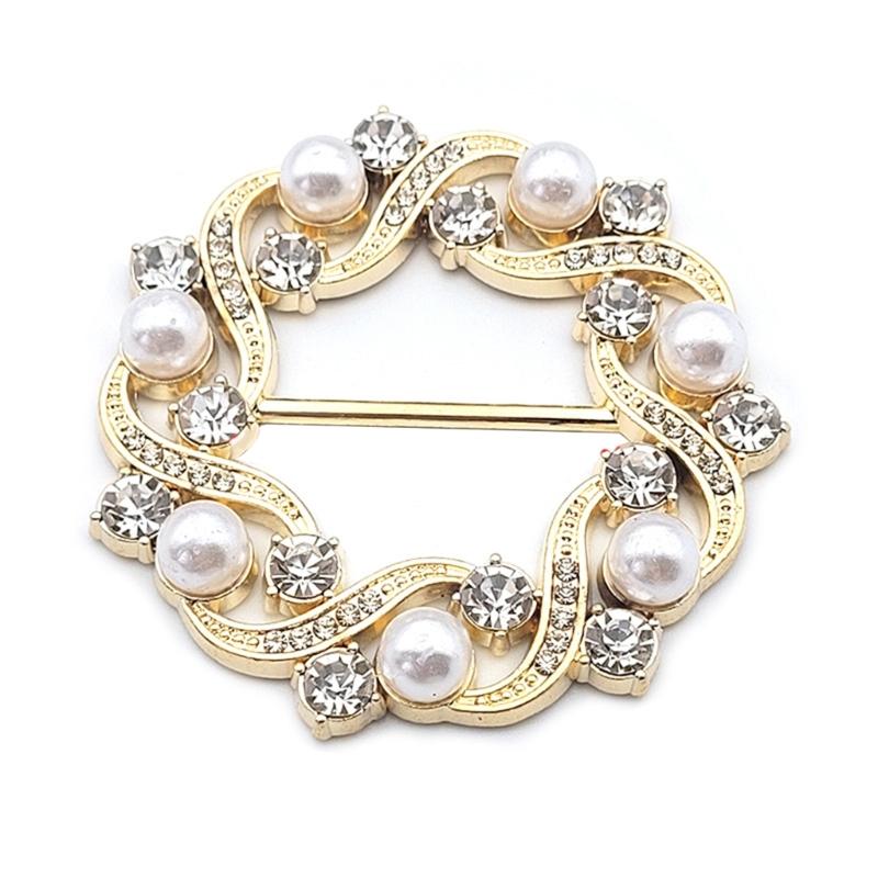 Silk Scarf Ring Clip T-Shirt Tie Wrap Holder Brooch Women Scarves Clasp Waist Buckle Fashion Metal Ring for Shirt Clothing Decor