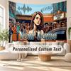 Benutzerdefinierte Namens-Wandbehang-Tapisserie, Lana Del Rey Dekorative Hintergrund-Tapisserie für Wohnheim, Zuhause