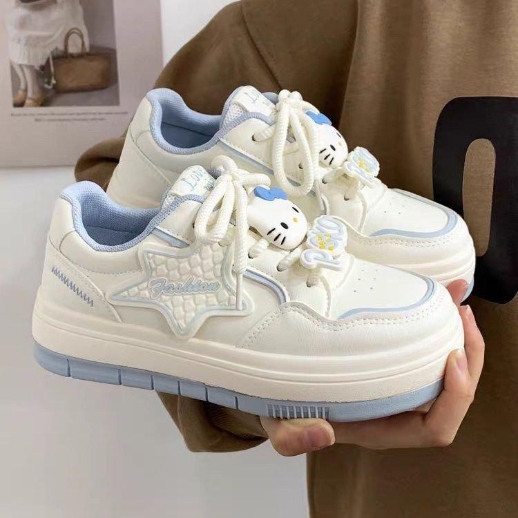 Student high-value little white shoes 2025 spring new versatile color matching women's shoes low-top platform casual sports board shoes