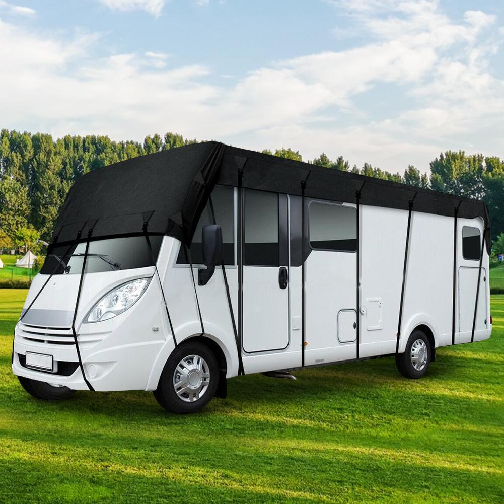 8,5x3m Husbils Solskydd Bilskydd Vattentätt Husbilstak Skyddande Överdrag Vikbart Husbilstakskydd för Husbilsresor Bilförnödenheter