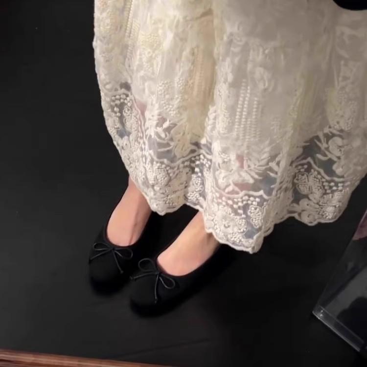 Sheepskin version~ French sexy matte leopard print flats 2025 small inner height increase one pedal shallow mouth single shoes