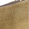 Used BORBONESE Shoulder Bag 913722 Suede/leather Brown Quail Pattern