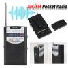 Portable Mini Radio Telescopic Antenna Outdoor Radio Dual Band Retro World Receiver AM/FM Pocket Radio for Outdoor Emergency Use