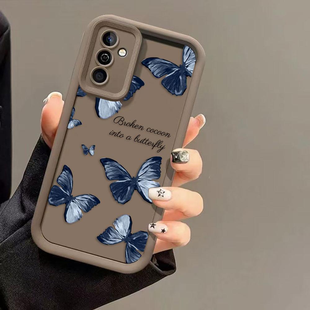 Pretty Purple Butterfly Phone Case For VIVO Y400 Y03 Y17S Y19S Y20 Y21 Y22S Y28 Y35 Y36 Y38 Y39 Y50 Y51 Y72 Y75 Y93 Y100 Cover