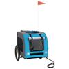 Bicycle Trailer for Dogs Blue and Grey Oxford Fabric & Iron
