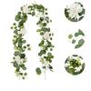 1PC 1.8m Artificial Eucalyptus Vine Fake Rose Flowers Gypsophila Garland For Wedding Home Party Craft Art Table Runner Decor