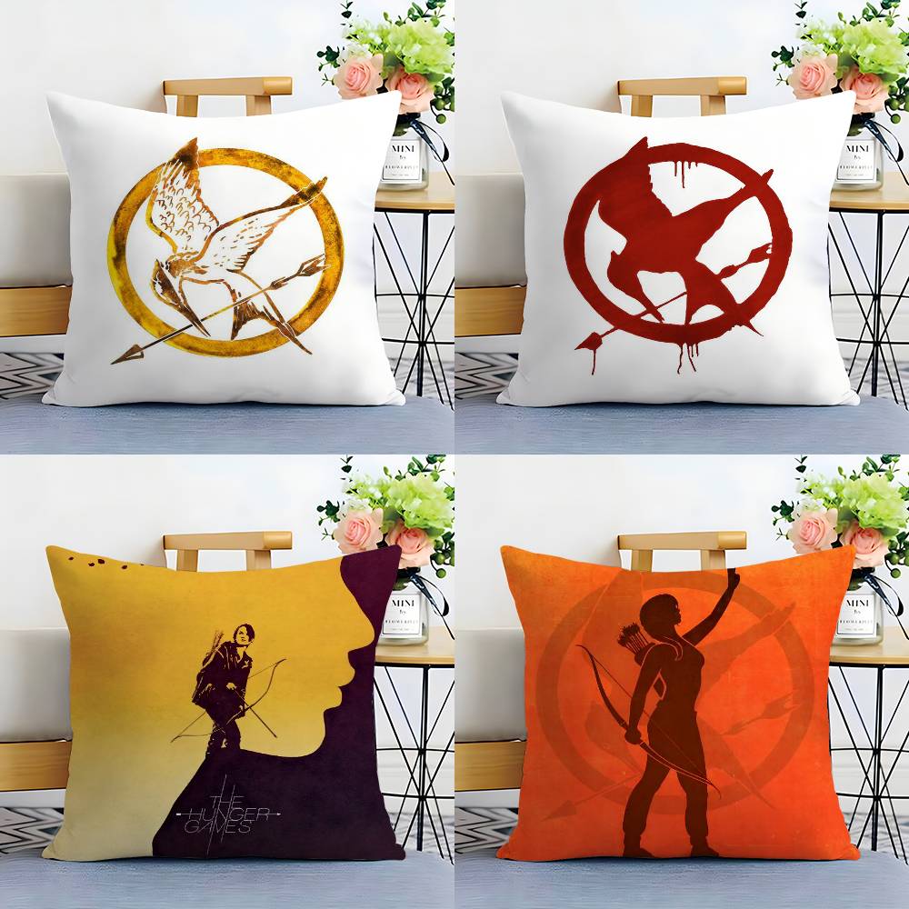 Die H-Hunger Games Kissenhülle Sofa Wohnzimmer Schlafzimmer Beidseitiger Druck Quadratisches Kissen Nickerchen Kissenbezug