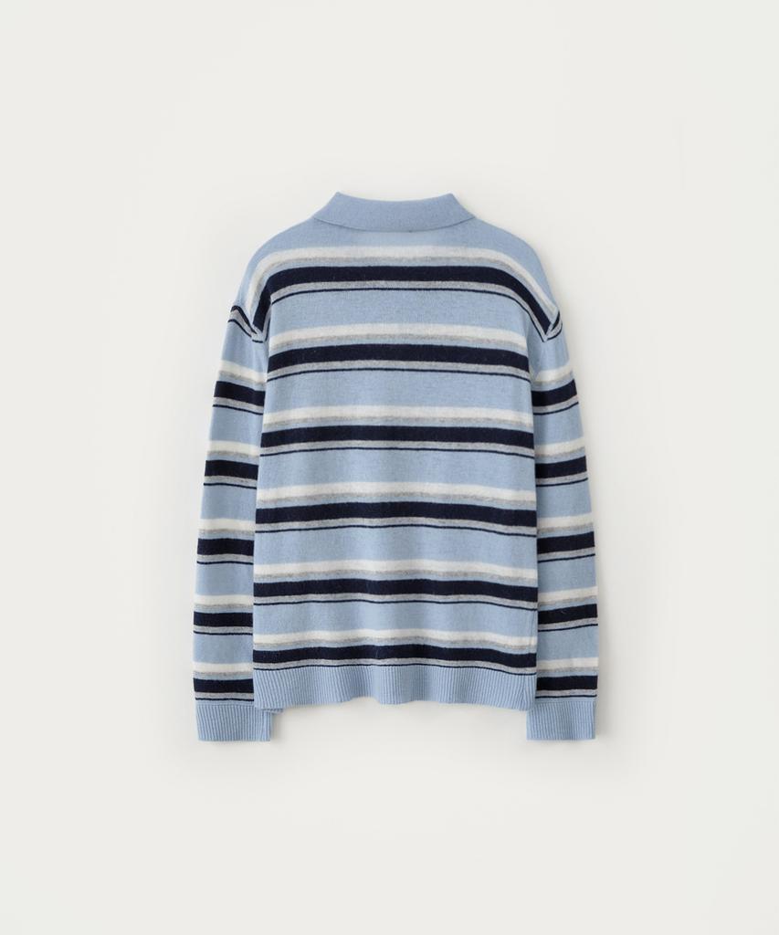 Sseomweeobeoteo Cope Stripe Knit - Light Blue