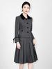 Completo con Top a Revers Grigio Francese e Gonna Pieghettata - Nuova Serie Stile College