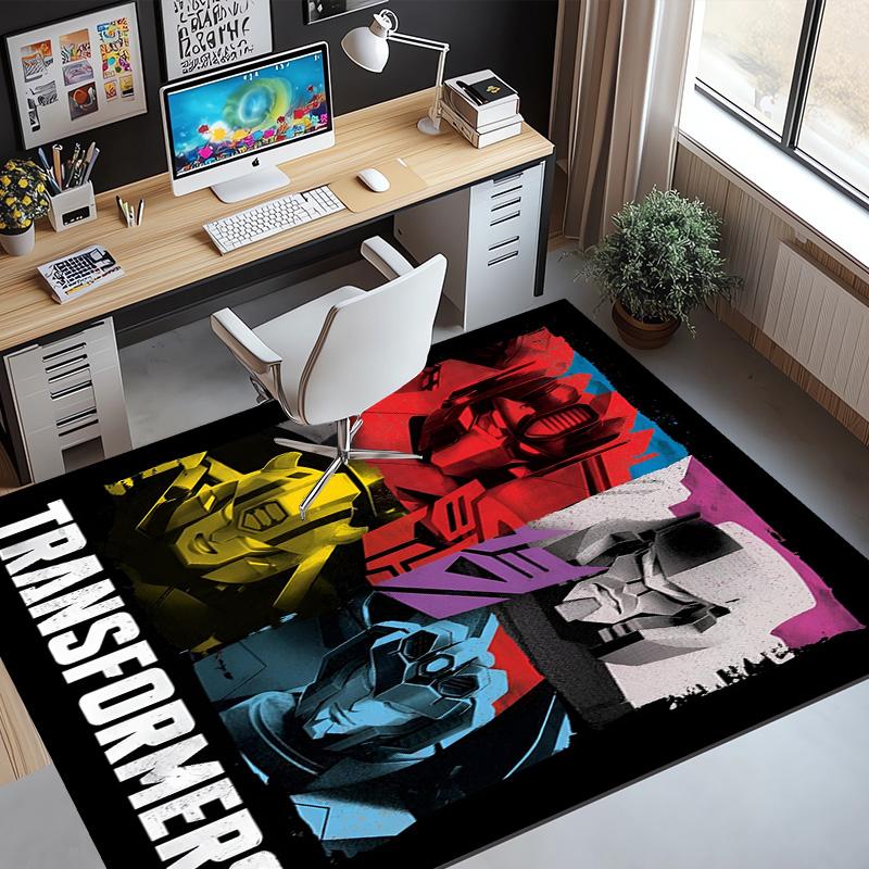 Transformers Pattern Rug, Indoor/Outdoor Mat, for Picnic, Gameroom, Bedroom, Office, Living Room, Home Decor Carpet, Birthday Gift
