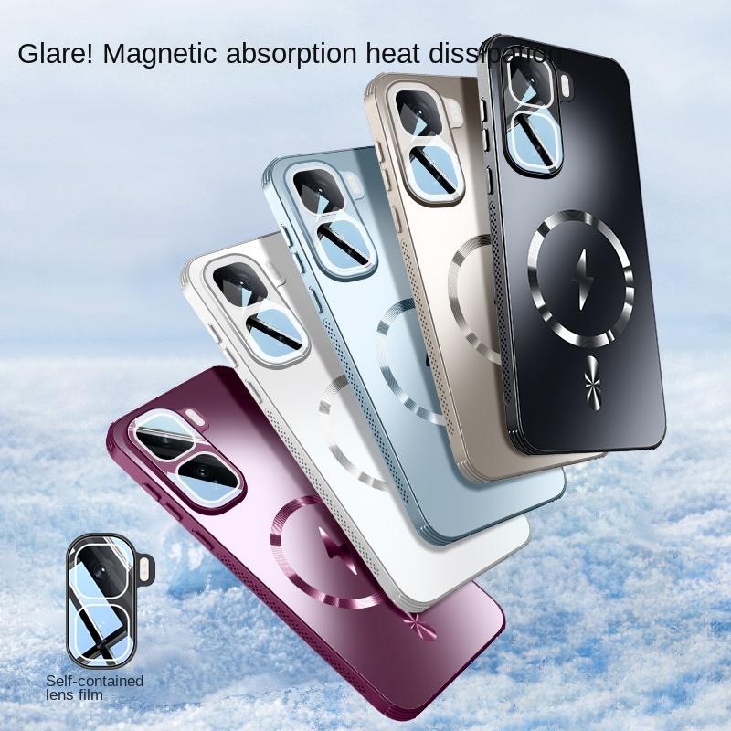 For Magsafe Case for VIVO IQOO Neo 10 Pro Matte Frosted Shockproof Lens Protection Film Back Cover for IQOO 13 12 Pro S20 Cases