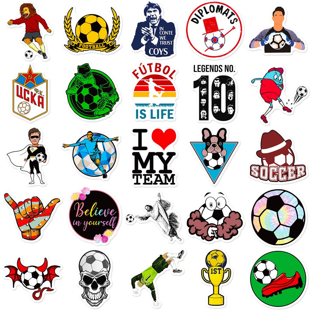 T01040520 Clearance 50 Text Stickers Football Life Stickers Sports Competition Personality Creative Water Cup Notes