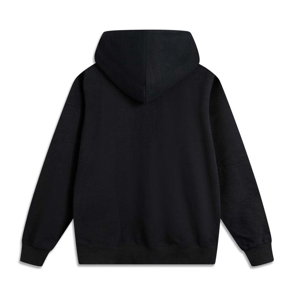 Li Ning Sweatshirts Men's Black Hooded Moderate Cardigan AWDUF51-2