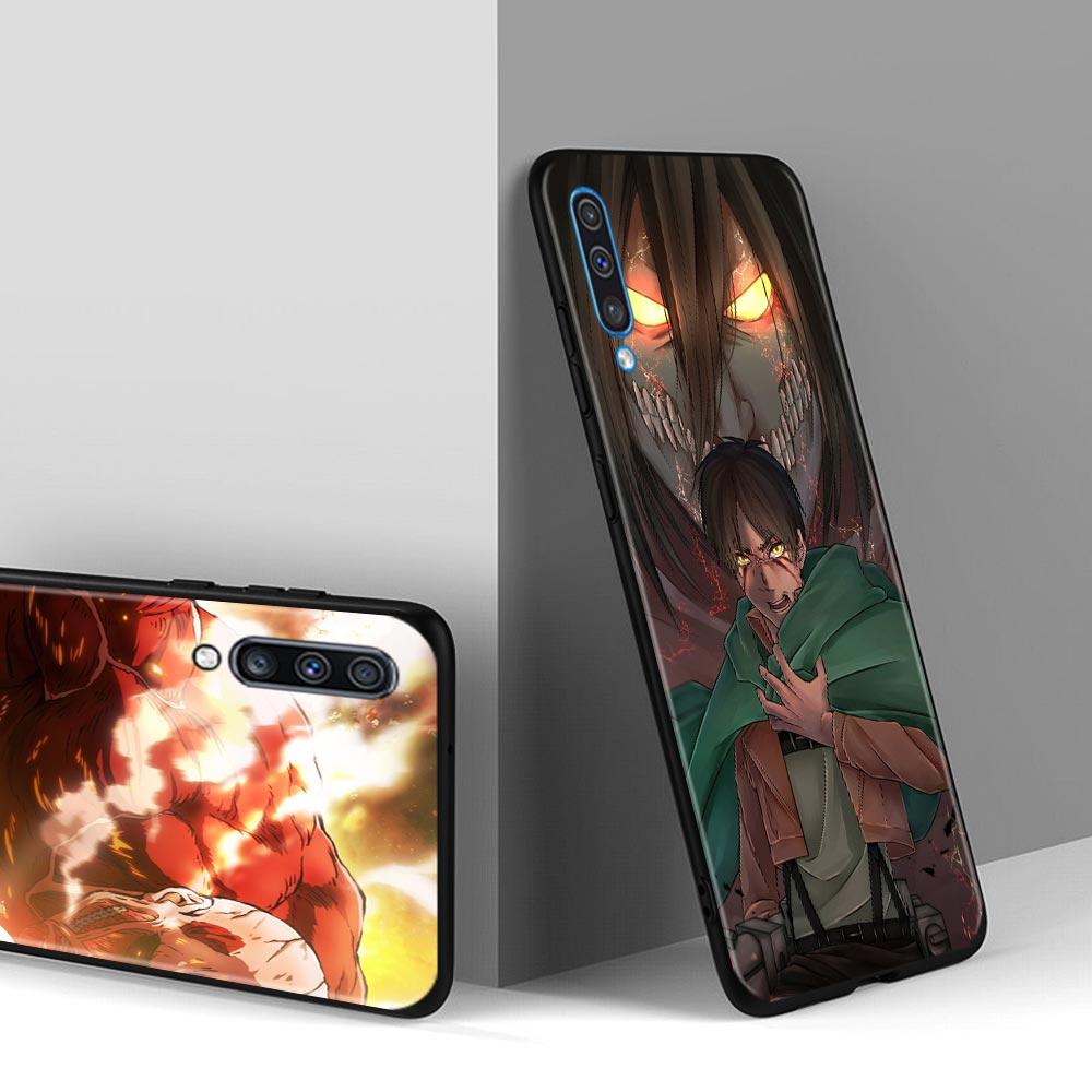 Kryt na telefon pro Samsung Galaxy A50 A70 A10 A20e A30 A40 A20s A10s A10e A80 A90 A60 A30s Silikonový kryt pouzdro Attack On Titan Anime