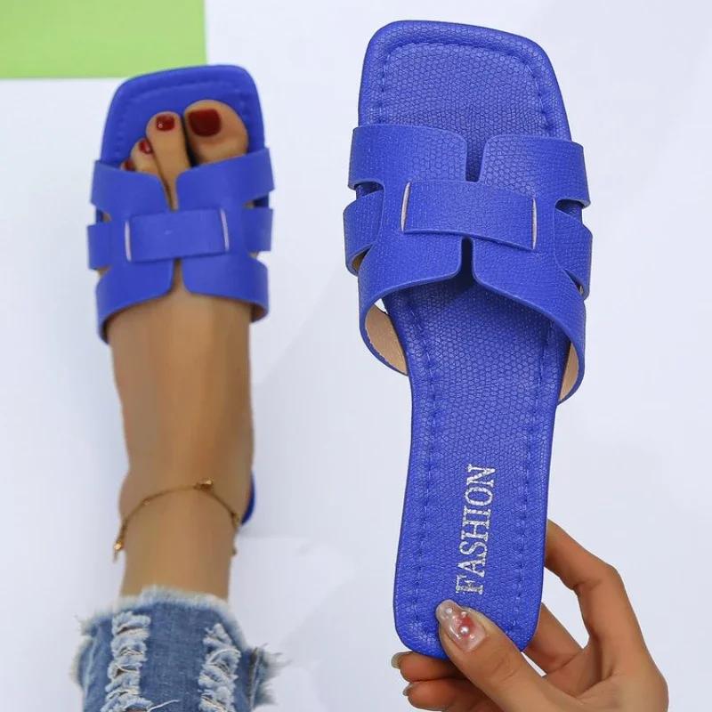 Fashion Fashion Summer Slipper Women Shoes Ladies High Quality Slides Design Sandals Woman Shoes New Beach Flat Shoes Female Slippers